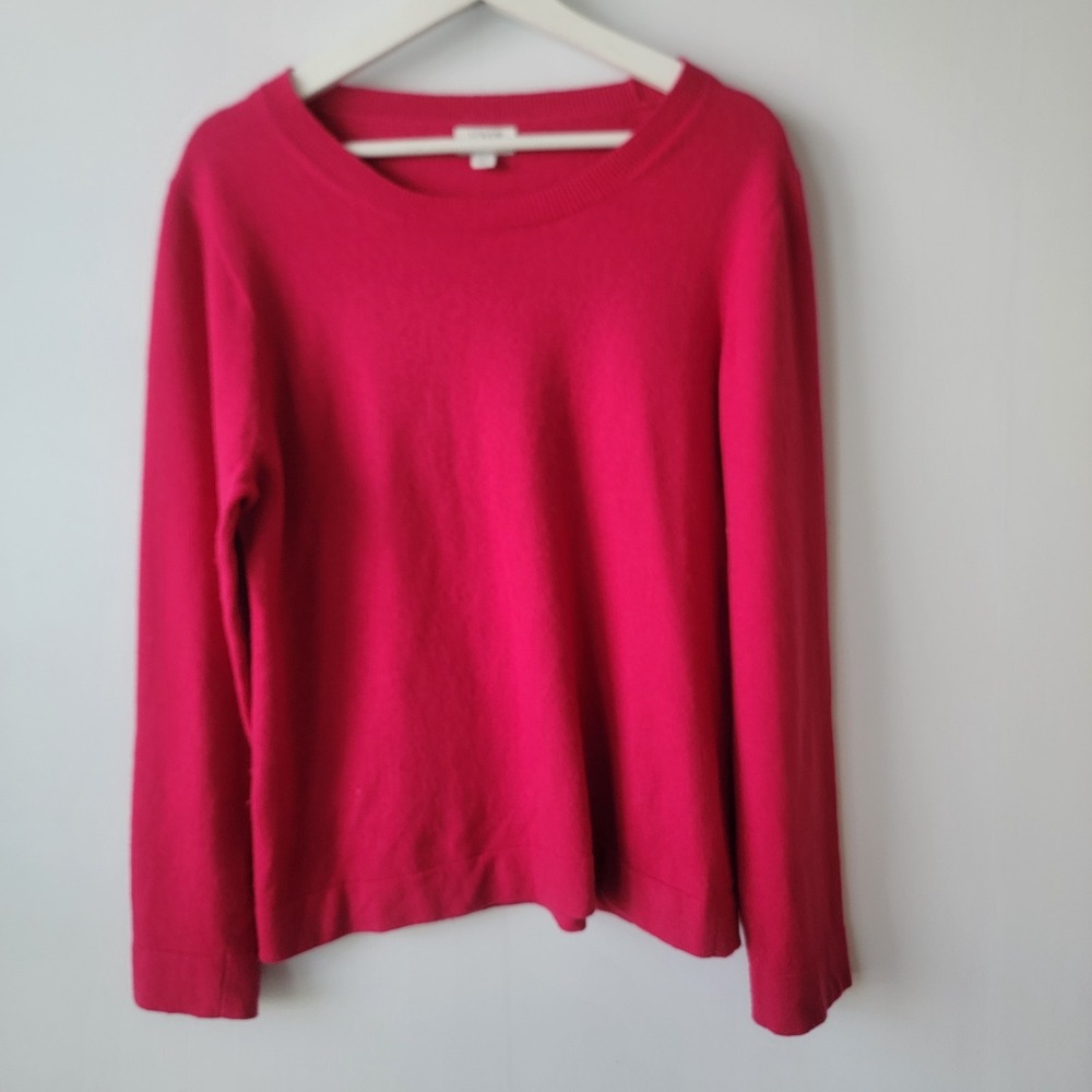 J.crew women's Cotton-wool blend Teddie sweater size L Classic fit Long sleeves